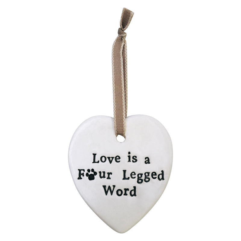 Love Is A Four Legged Word Handmade Ceramic Gift